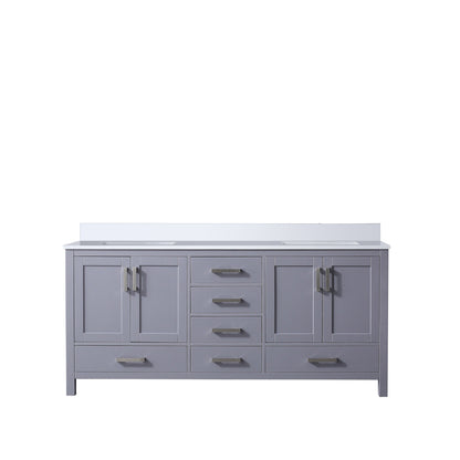 Lexora Jacques 72 in. Dark Grey Double Sink Bath Vanity
