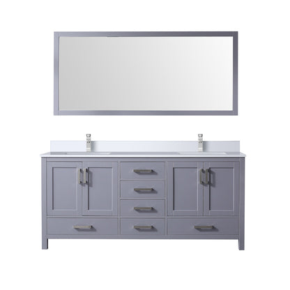 Lexora Jacques 72 in. Dark Grey Double Sink Bath Vanity