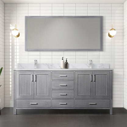 Lexora Jacques 72 in. Distressed Grey Double Sink Bath Vanity