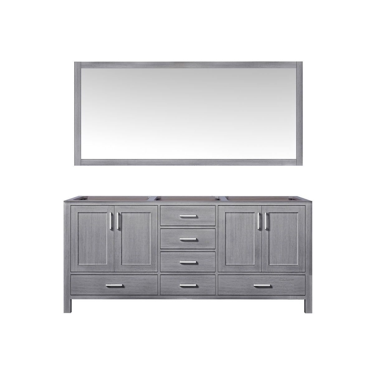 Lexora Jacques 72 in. Distressed Grey Double Sink Bath Vanity