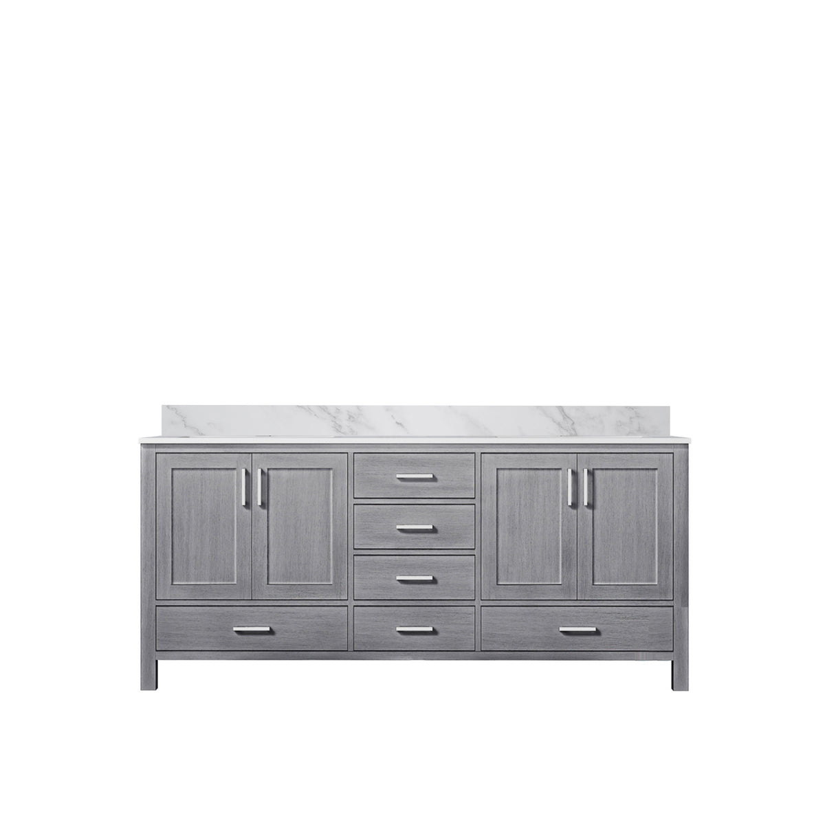Lexora Jacques 72 in. Distressed Grey Double Sink Bath Vanity