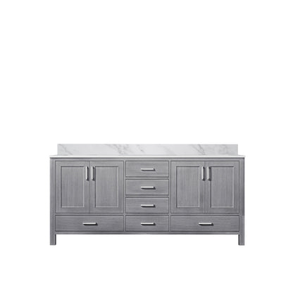 Lexora Jacques 72 in. Distressed Grey Double Sink Bath Vanity