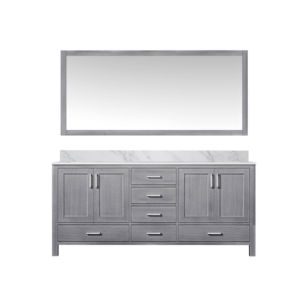 Lexora Jacques 72 in. Distressed Grey Double Sink Bath Vanity