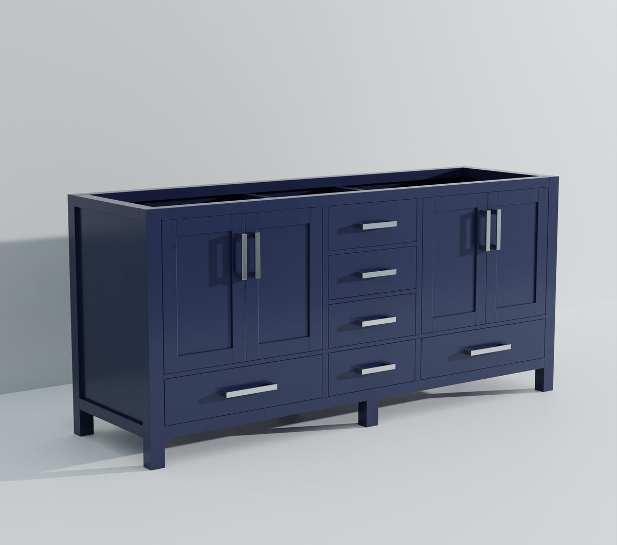 Lexora Jacques 72 in. Navy Blue Double Sink Bath Vanity
