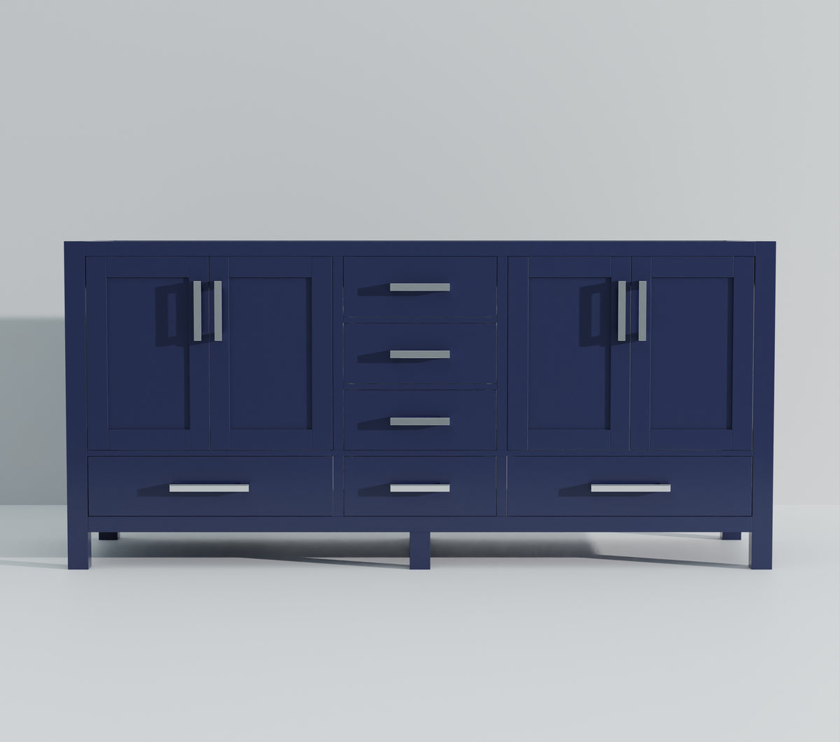Lexora Jacques 72 in. Navy Blue Double Sink Bath Vanity
