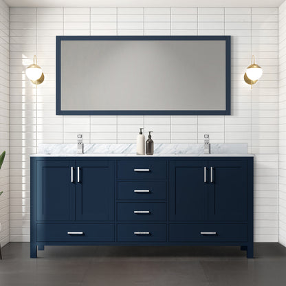 Lexora Jacques 72 in. Navy Blue Double Sink Bath Vanity