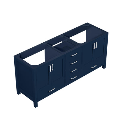 Lexora Jacques 72 in. Navy Blue Double Sink Bath Vanity