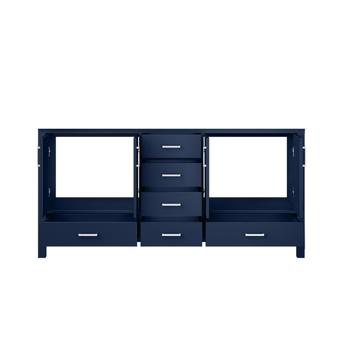Lexora Jacques 72 in. Navy Blue Double Sink Bath Vanity