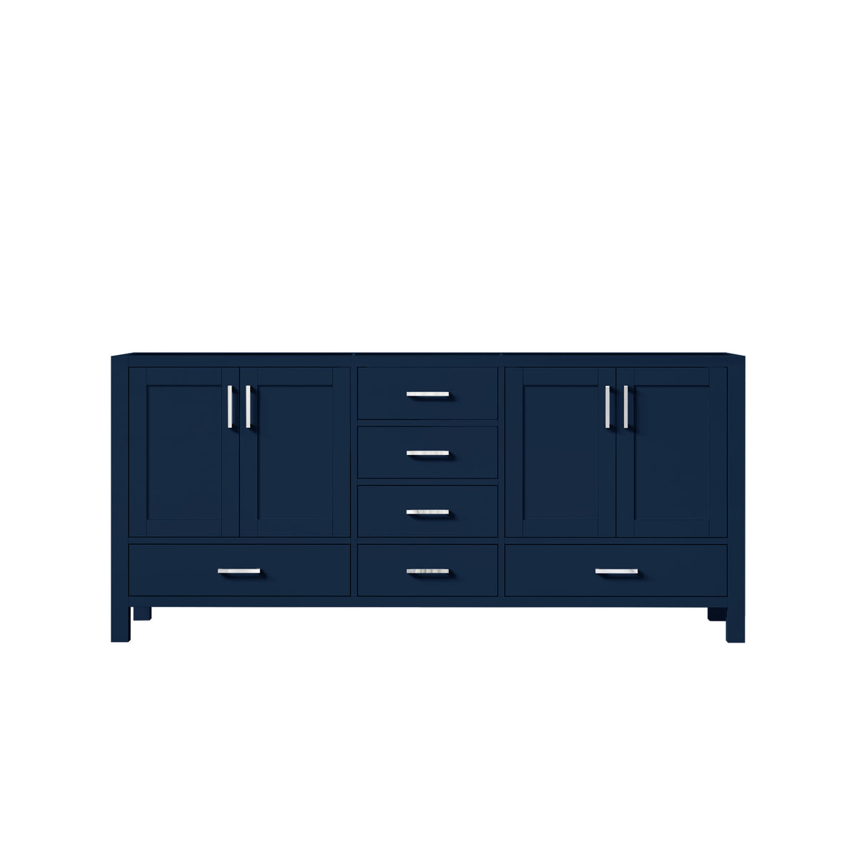 Lexora Jacques 72 in. Navy Blue Double Sink Bath Vanity
