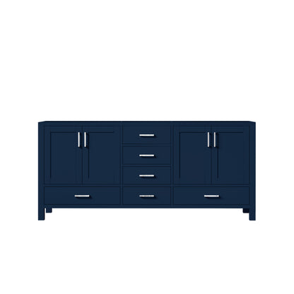 Lexora Jacques 72 in. Navy Blue Double Sink Bath Vanity