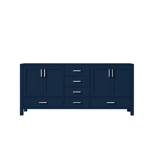 Lexora Jacques 72 in. Navy Blue Double Sink Bath Vanity