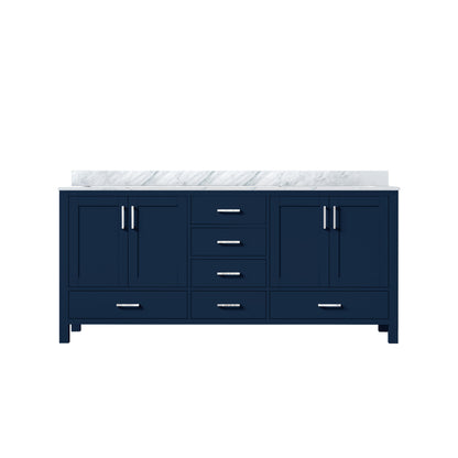 Lexora Jacques 72 in. Navy Blue Double Sink Bath Vanity