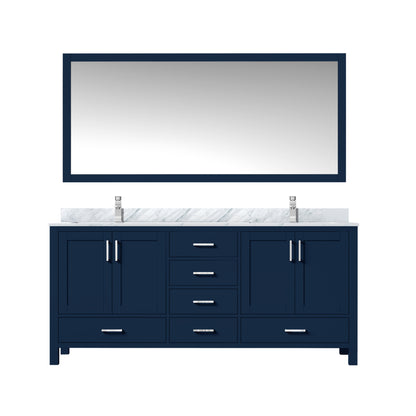 Lexora Jacques 72 in. Navy Blue Double Sink Bath Vanity