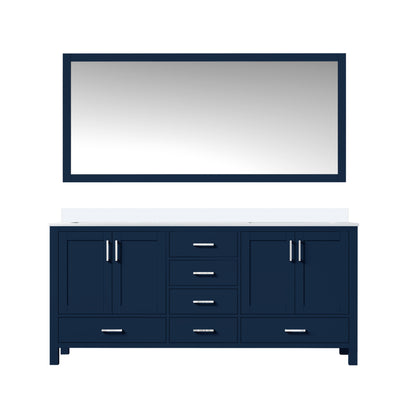 Lexora Jacques 72 in. Navy Blue Double Sink Bath Vanity