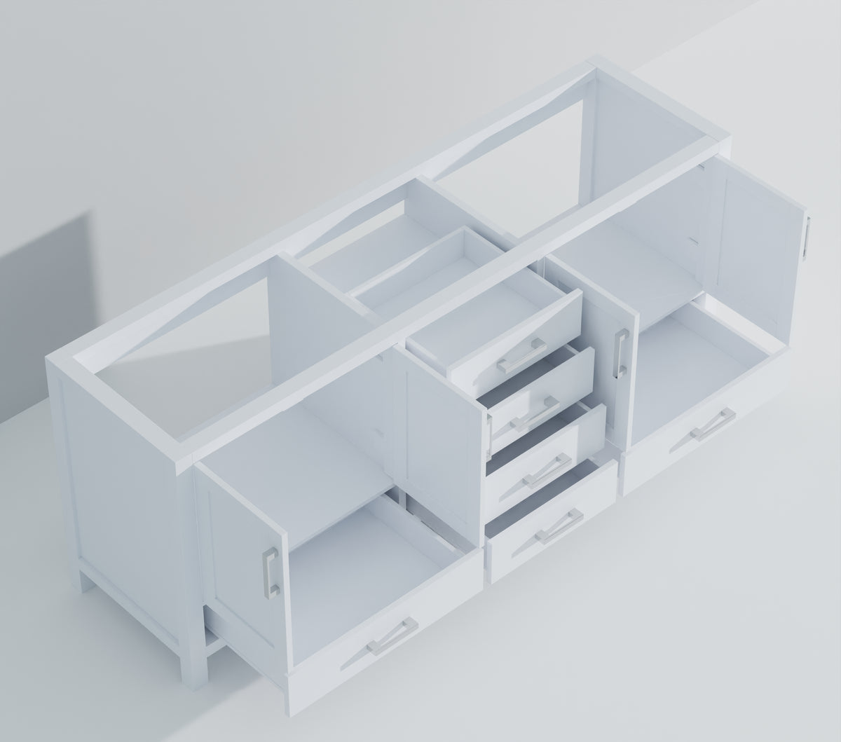 Lexora Jacques 80 in. White Double Sink Bath Vanity