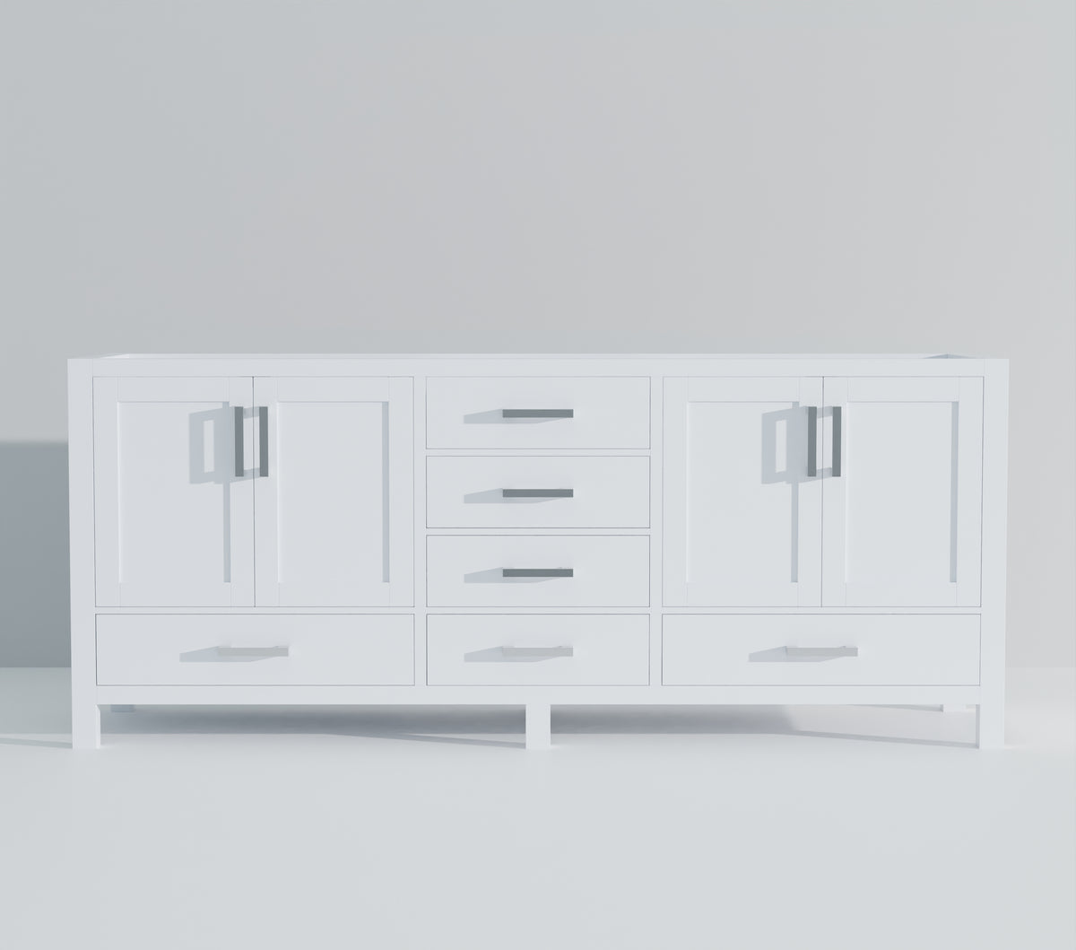 Lexora Jacques 80 in. White Double Sink Bath Vanity