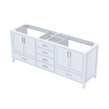 Lexora Jacques 80 in. White Double Sink Bath Vanity