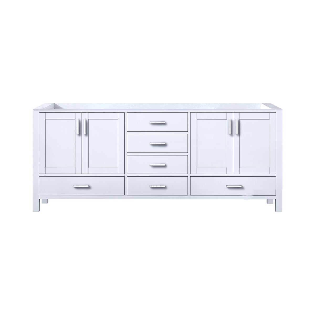 Lexora Jacques 80 in. White Double Sink Bath Vanity
