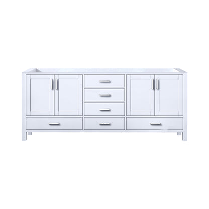 Lexora Jacques 80 in. White Double Sink Bath Vanity