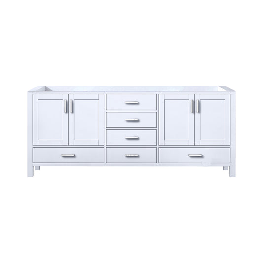 Lexora Jacques 80 in. White Double Sink Bath Vanity