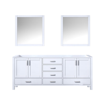 Lexora Jacques 80 in. White Double Sink Bath Vanity