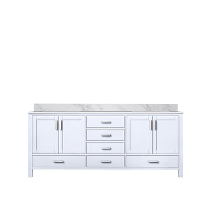 Lexora Jacques 80 in. White Double Sink Bath Vanity