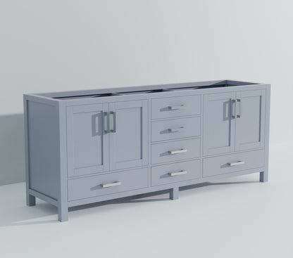 Lexora Jacques 80 in. Dark Grey Double Sink Bath Vanity