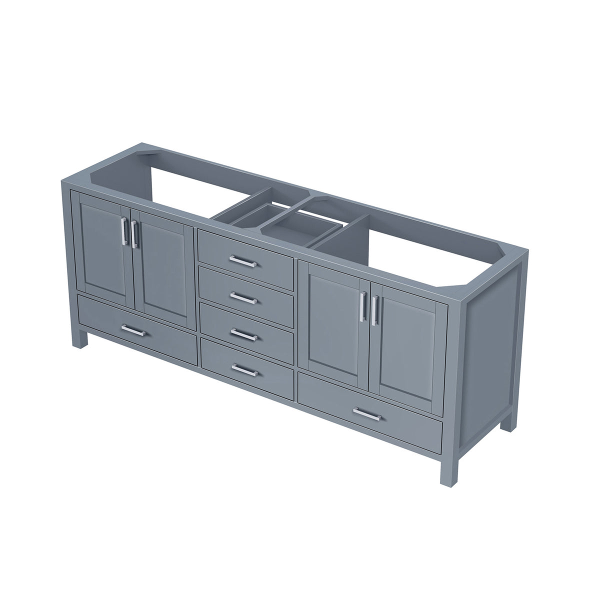 Lexora Jacques 80 in. Dark Grey Double Sink Bath Vanity
