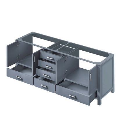 Lexora Jacques 80 in. Dark Grey Double Sink Bath Vanity