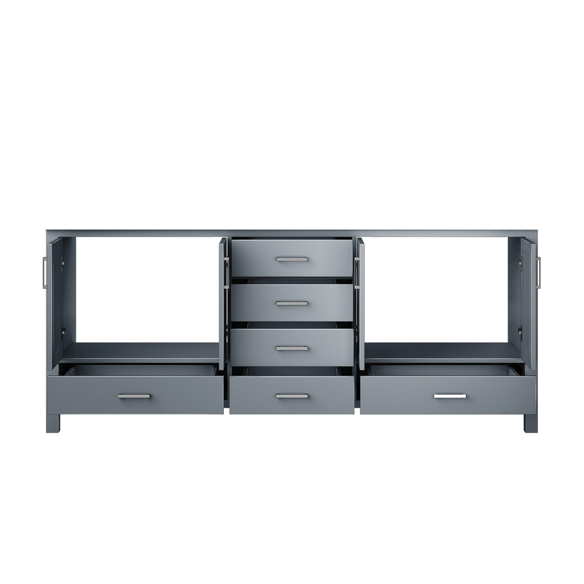 Lexora Jacques 80 in. Dark Grey Double Sink Bath Vanity