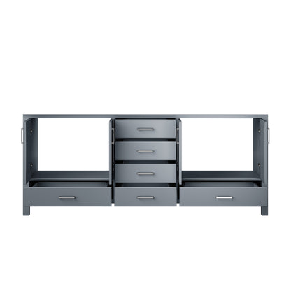 Lexora Jacques 80 in. Dark Grey Double Sink Bath Vanity