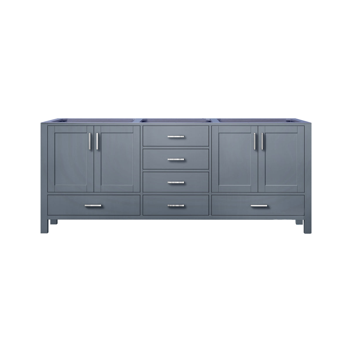 Lexora Jacques 80 in. Dark Grey Double Sink Bath Vanity