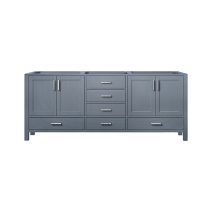 Lexora Jacques 80 in. Dark Grey Double Sink Bath Vanity