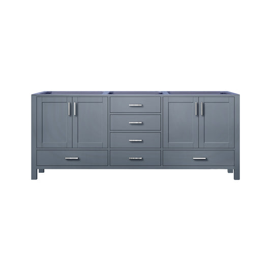 Lexora Jacques 80 in. Dark Grey Double Sink Bath Vanity