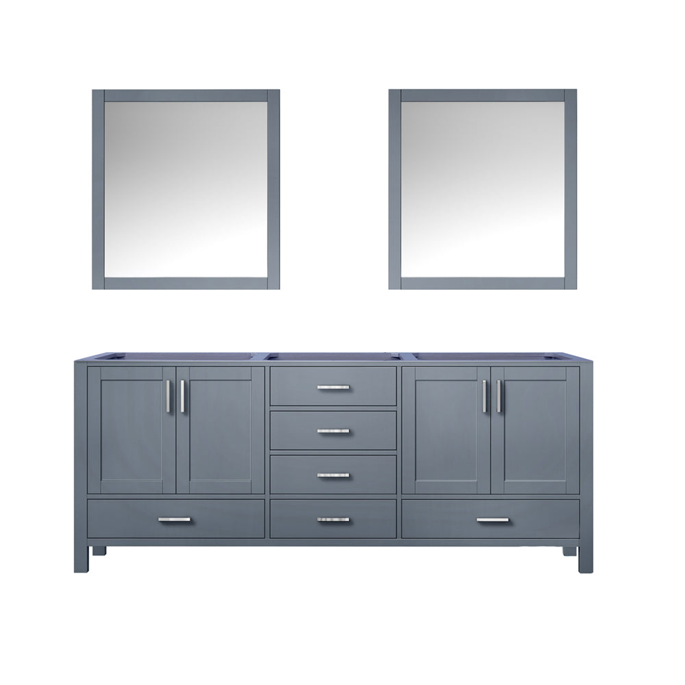 Lexora Jacques 80 in. Dark Grey Double Sink Bath Vanity