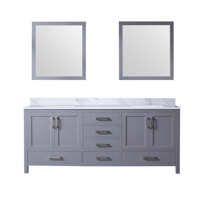 Lexora Jacques 80 in. Dark Grey Double Sink Bath Vanity