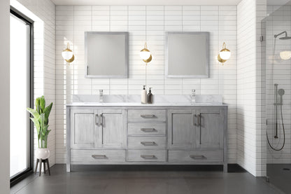 Lexora Jacques 80 in. Distressed Grey Double Sink Bath Vanity