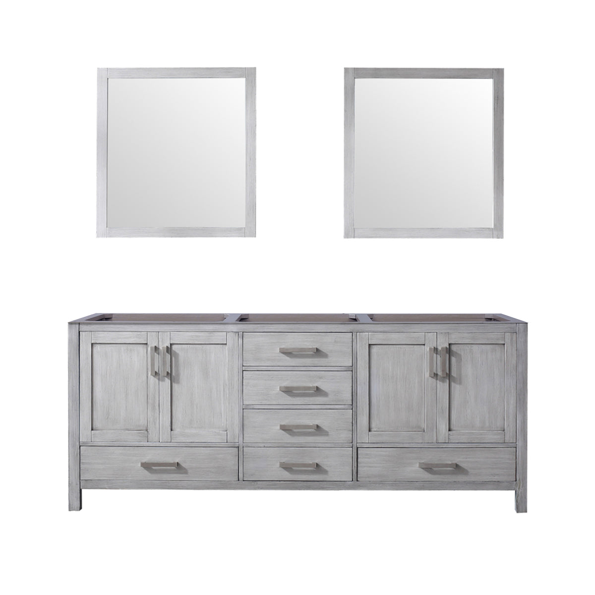 Lexora Jacques 80 in. Distressed Grey Double Sink Bath Vanity