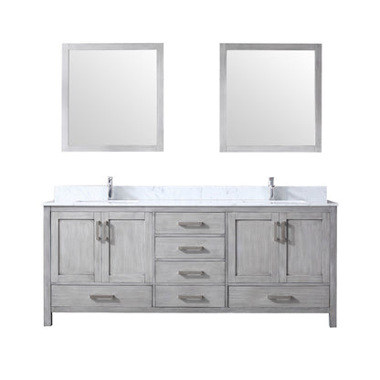 Lexora Jacques 80 in. Distressed Grey Double Sink Bath Vanity