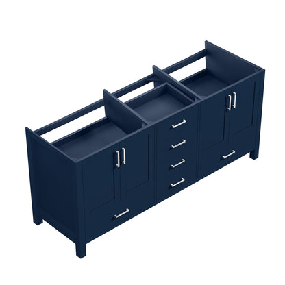 Lexora Jacques 80 in. Navy Blue Double Sink Bath Vanity