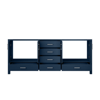 Lexora Jacques 80 in. Navy Blue Double Sink Bath Vanity
