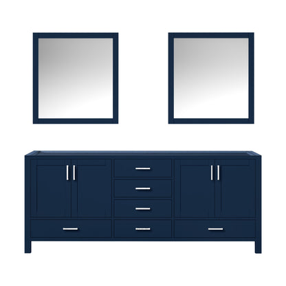 Lexora Jacques 80 in. Navy Blue Double Sink Bath Vanity
