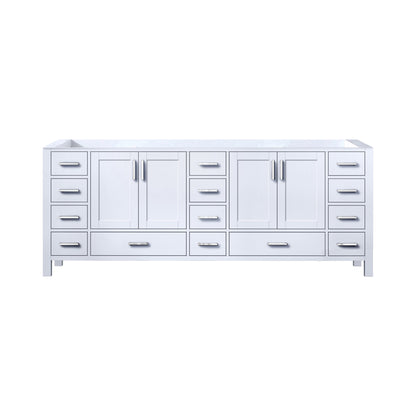 Lexora Jacques 84 in. White Double Sink Bath Vanity