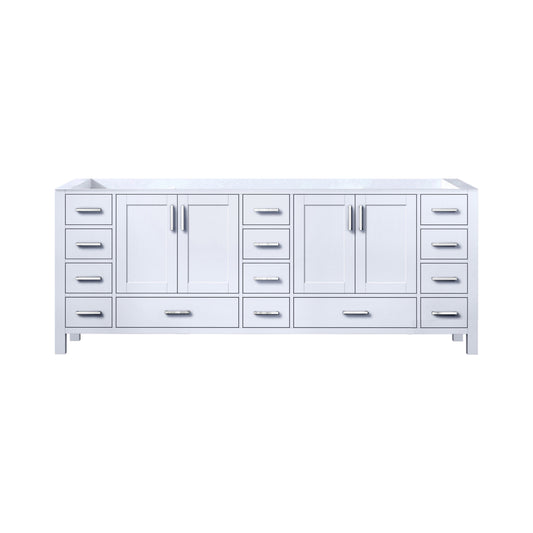 Lexora Jacques 84 in. White Double Sink Bath Vanity