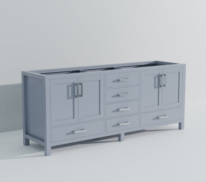 Lexora Jacques 84 in. Dark Grey Double Sink Bath Vanity