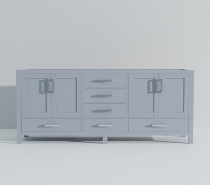 Lexora Jacques 84 in. Dark Grey Double Sink Bath Vanity