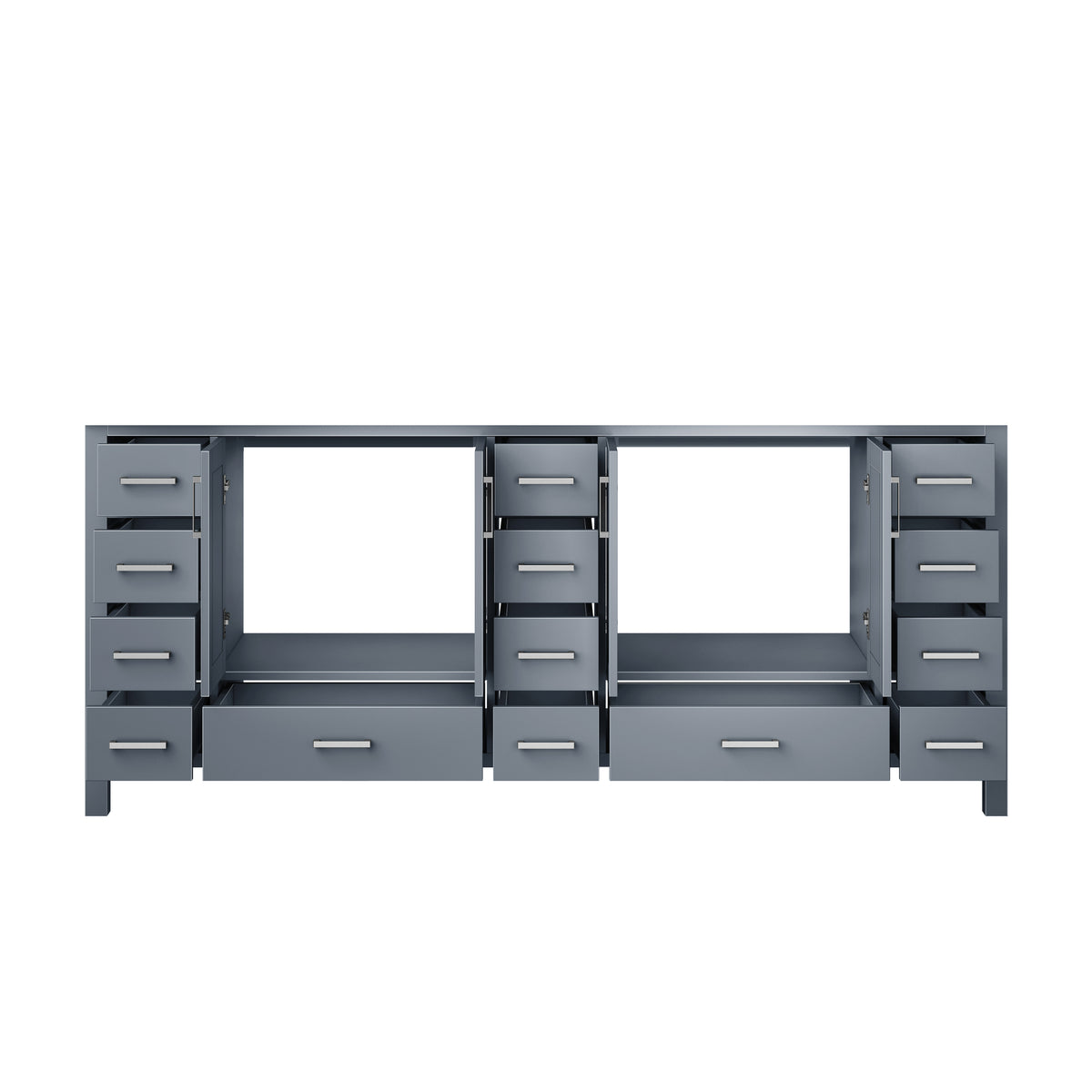 Lexora Jacques 84 in. Dark Grey Double Sink Bath Vanity
