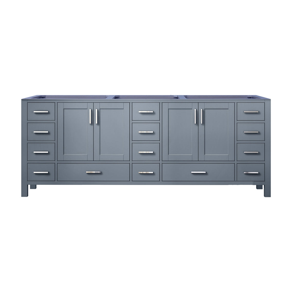 Lexora Jacques 84 in. Dark Grey Double Sink Bath Vanity