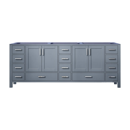 Lexora Jacques 84 in. Dark Grey Double Sink Bath Vanity