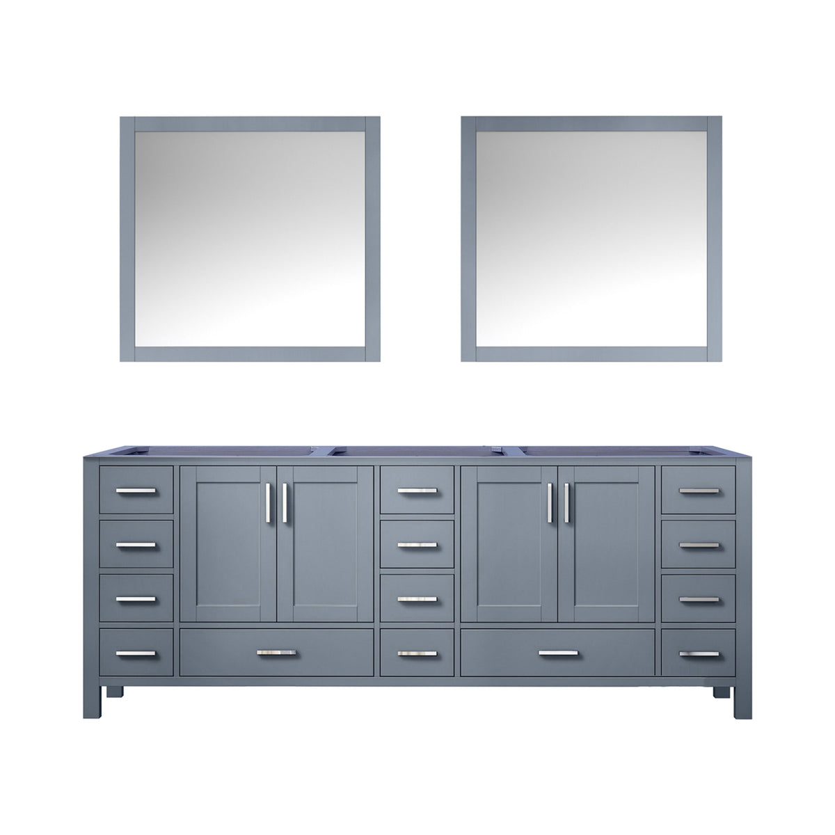 Lexora Jacques 84 in. Dark Grey Double Sink Bath Vanity